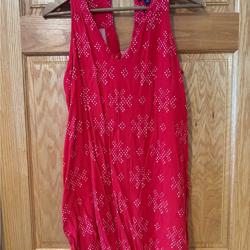 GAP Red Sleeveless Dress with White Dots